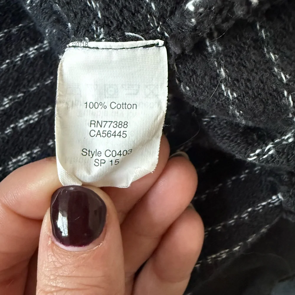 Madewell Black and White Striped Sweater - Picture 3 of 9